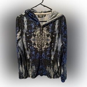 Onque fine Jeweled sweatshirt Ladies L